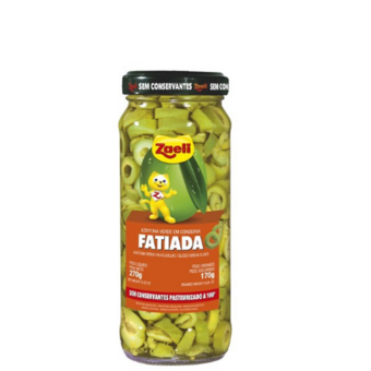 Azeitona Verde Vidro Zaeli Fatiado 170g  