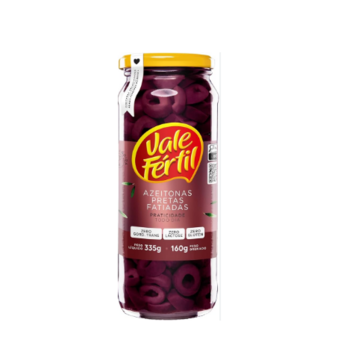 Azeitona Preta Vale Fértil Fatiado Vidro 160G