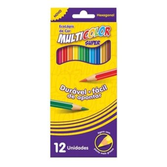 Lápis De Cor Multicolor Embalagem 12Un