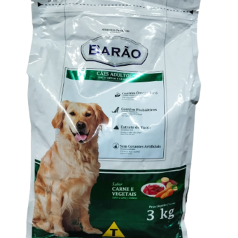 Ração Cão Barão Adulto Médio/Grande Carne E Vegetais 3KG  