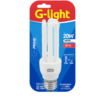 Lâmpada Fluorescente G-Light 3UN 20W  