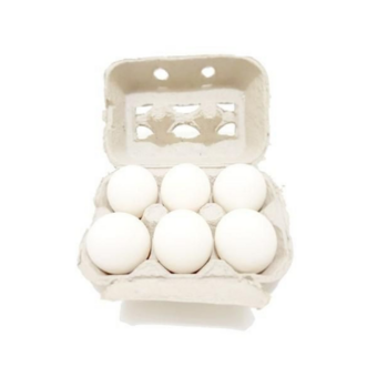 Ovos Branco Grande Carijo Cartela 6UN