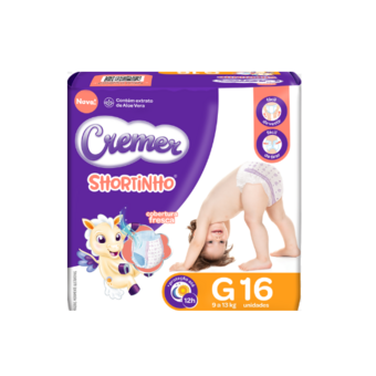 Fralda Descartavel Cremer Short 16un G