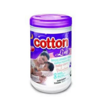 Lenco Umedecido Cotton Line Pote Not Lilas 70un