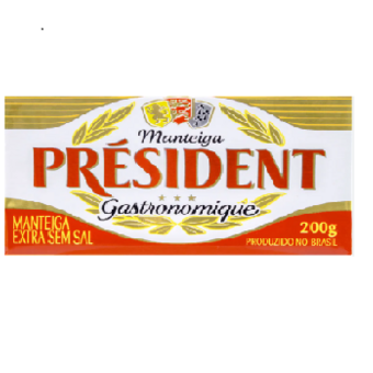 Manteiga President Tablete S/sal 200g 