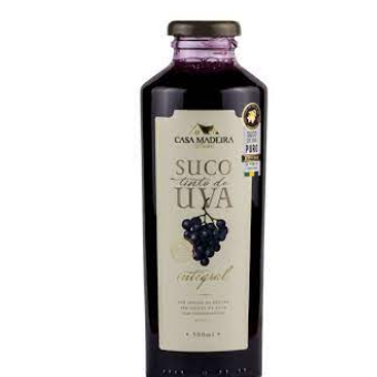 Suco Uva Casa Madeira Garrafa Integral 500ml