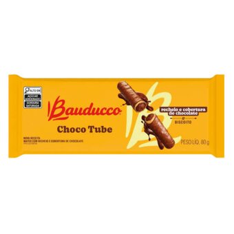 Biscoito Bauducco Choco Biscuit Tube 80g