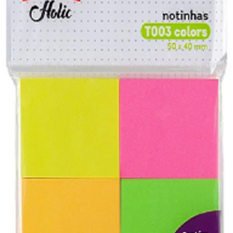 Bloco Nota Tris Auto Pop Cores 50x40mm 