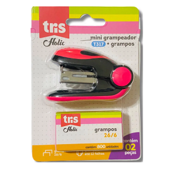 Grampeador Tris T317 Pop 12f C/Grampo Cartela