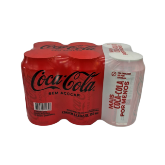 Refrigerante Coca Cola Promo Lata Zero 6un 350ml