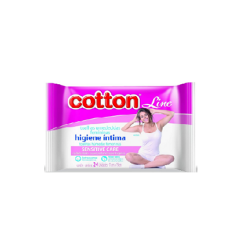 Toalha Umedecida Cotton Line Higiene Intima 24un