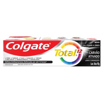 Creme Dental Colgate Total 12 Carvao Ativado 90g 