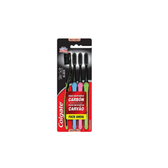Escova Dental Colgate Slim Soft 4un Black