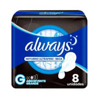 Absorvente Always Noturno C/abas Seca 8un