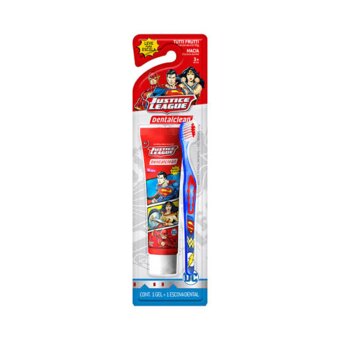 Escova Dente+gel Dentalclean League Justice 50g