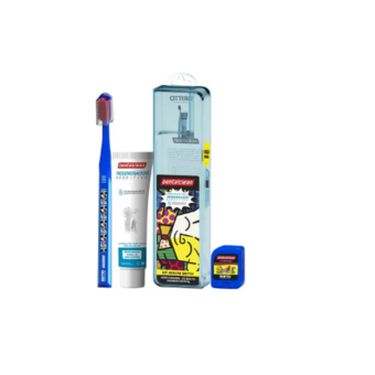 Escova Dente + Gel Dentalclean + Fio Dental. 25m Rom Britto