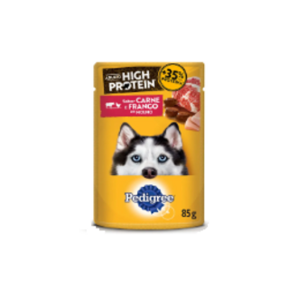 Ração Úmida Pedigree High Protein Carne e Frango 85g
