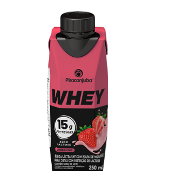 Bebida Láctea Piracanjuba 15g Whey Zero Lactose Morango 250ml