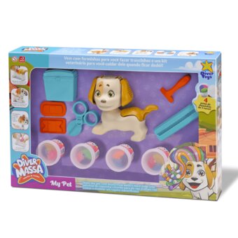 Brinquedo Divertoys Massa Modelar My Pets