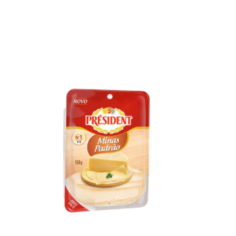 Queijo Minas Padrao President Fatiado 150g