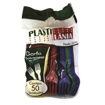 Garfo Sobremesa Sortido Plastilani 50 Unidades