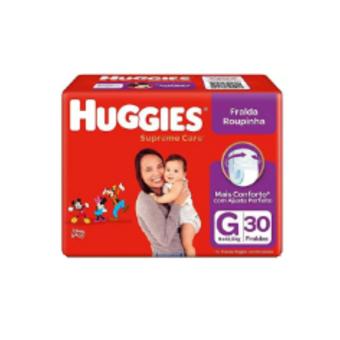 Fralda Huggies Roupinha Mega G 30un