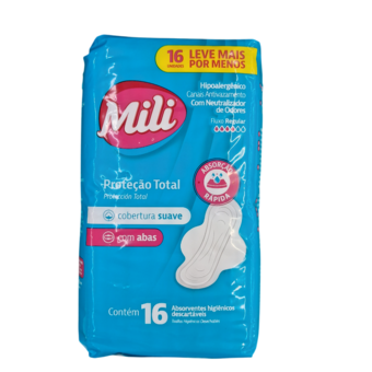 Absorvente Mili Conforto Suave L16p14 C/abas
