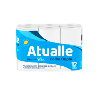 Papel Higienico Atualle Folha Dupla Neutro 20m 12un