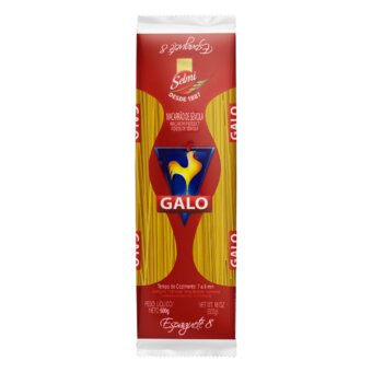 Macarrão De Sêmola Galo Espaguete N8 Pacote 500G