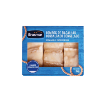Lombo Bacalhau Brasmar Congelado Dessalgado 1kg