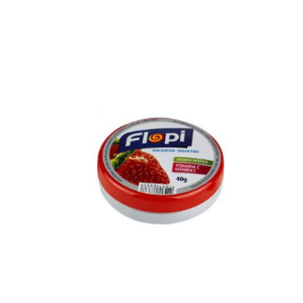 Bala Flopi Morango 40g