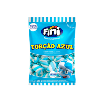 Bala Fini Marshmallow Torcao Azul 250g
