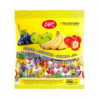 Bala Mastigavel Erlan Sortida 100g