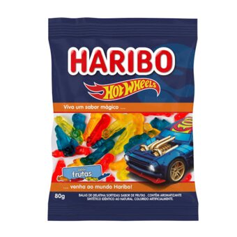 Bala Gelatina Haribo Hot Wheels Frutas Sortida 80g