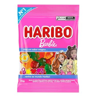 Bala Gelatina Haribo Barbie Frutas Sortidas 80g