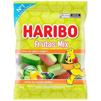 Bala Gelatina Haribo Frutas Mix 80g
