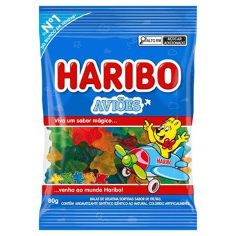 Bala Gelatina Haribo Avioes 80g