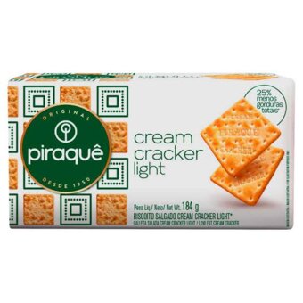 Biscoito Cream Cracker Piraque Light 184g