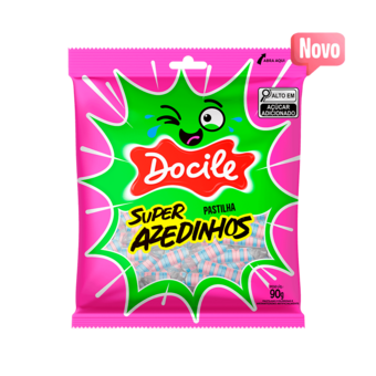 Pastilha Docile Mini 12 Super Azedinho 90g
