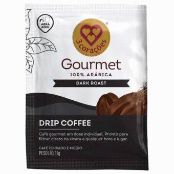 Cafe 3 Coracoes Drip Coffee Dark Roast 11g