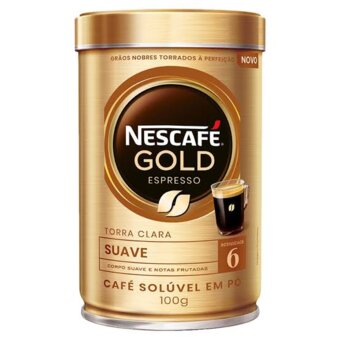 Cafe Nescafe Gold Soluvel Lata Espresso Intensidade 6 100g