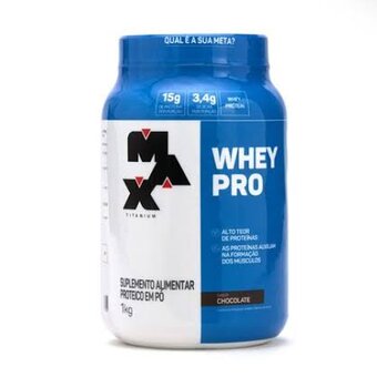 Suplemento Alimentar Whey Prot Max Titan Pote Chocolate 900g