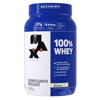 Suplemento Alimentar Whey Prot Max Titan Pote Baunilha 900g