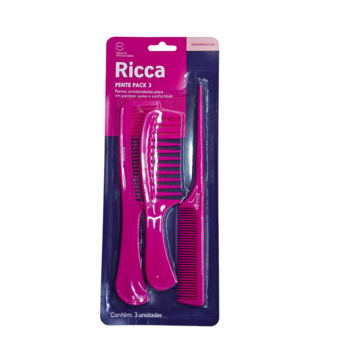 Conjunto Pente Ricca Basic 3un 