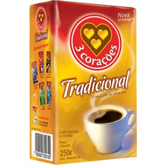 Café 3 Corações Tradicional Vácuo 250G