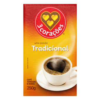 Café 3 Corações Tradicional Vácuo 250G