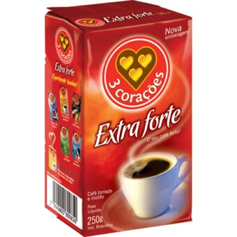 Café 3 Corações Extra Forte Vácuo 250G