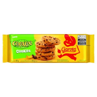 Biscoito Cookie Garoto Banana/Gotas Chocolate 60g