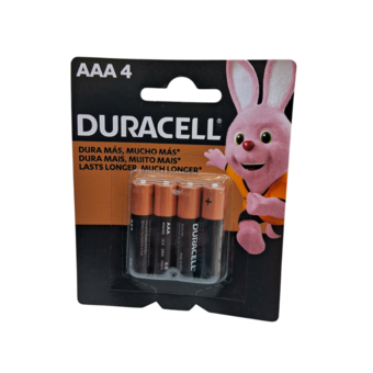 Pilha Duracell Alcalina AAA 4un