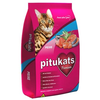 Racao Gato Pitukats Peixe 1kg